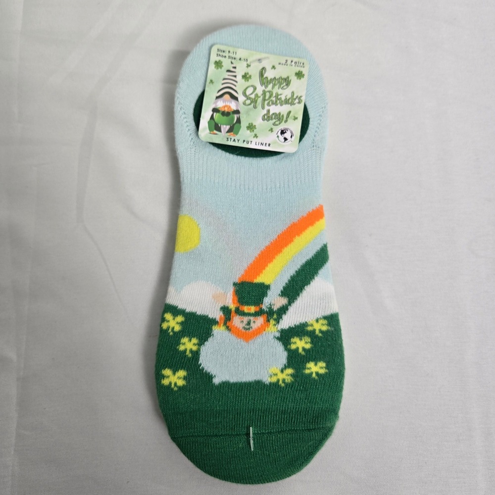 St. Patrick's Day Socks, 2 Pairs, Women's Size 9-11, Shoe Size 4-10, NEW‎